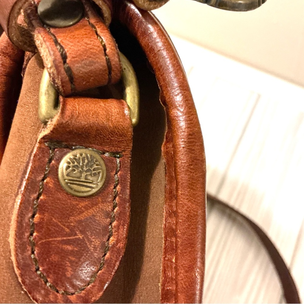 Brown Vintage Boho Style Leather Crossbody Bag - Picture 10 of 16